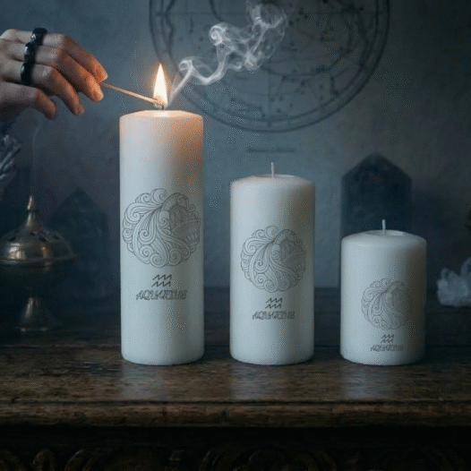 Świeca zodiakalna - Wodnik